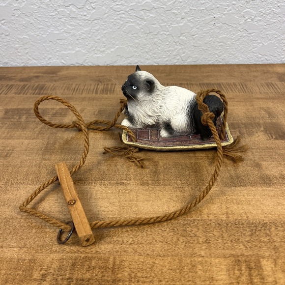 Under the Sun Other - 2003 Under The Sun Himalayan Cat Kitty Hanging Garden‎ Swinging Figurine Decor